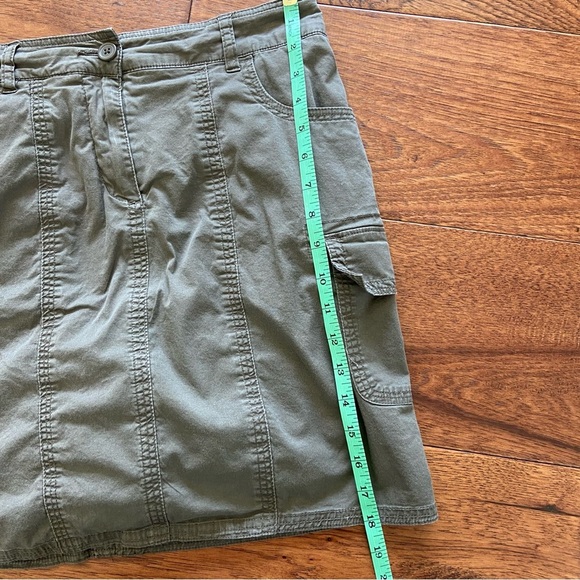 Y2K Jessica Olive Green Cargo Mini Skirt with Shorts - Picture 8 of 8